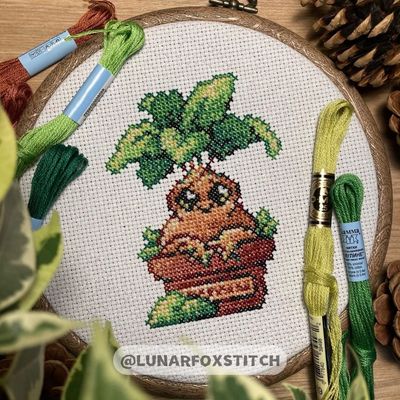 Mandrake cross stitch pattern