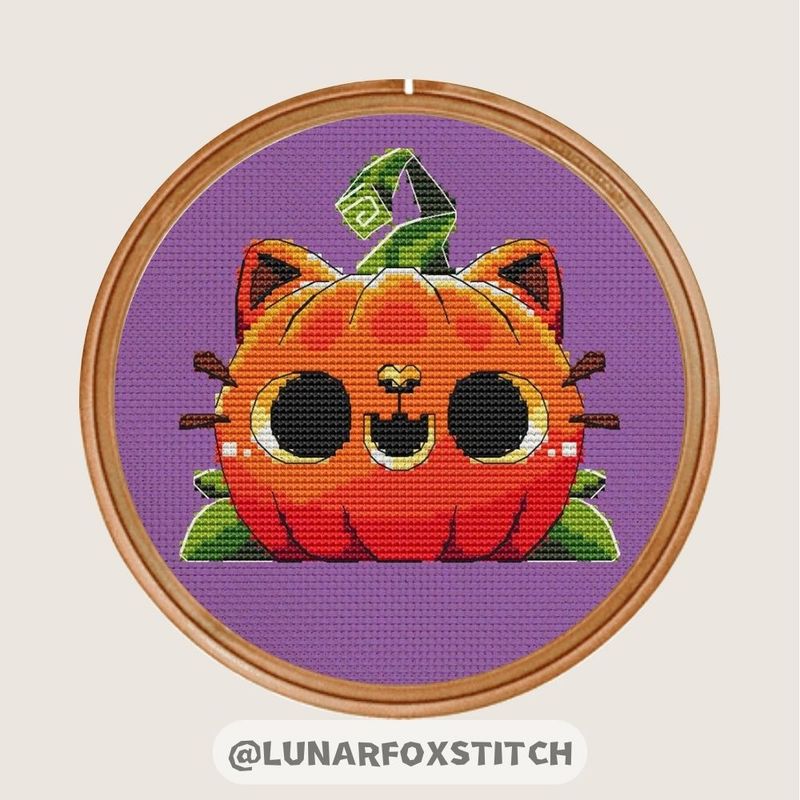 Pumpkin Halloween cross stitch pattern