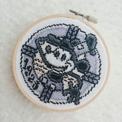 Steamboat mouse cross stitch pattern