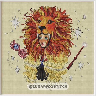 Luna girl cross stitch pattern
