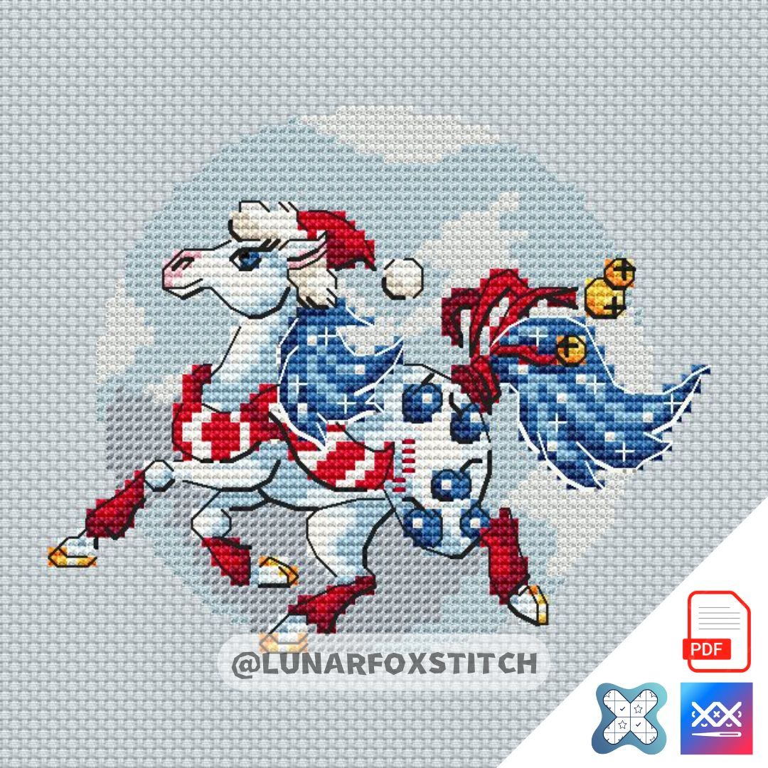 Winter Horse (Seasons) cross stitch pattern