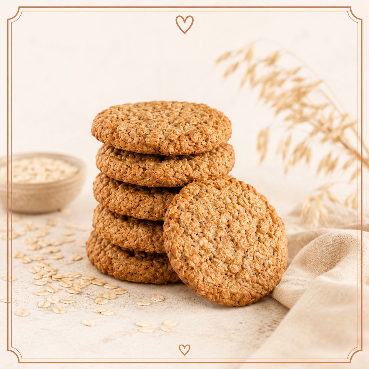 Home made Oat Cookies 6 stuks Home made Oat Cookies 6 stuks