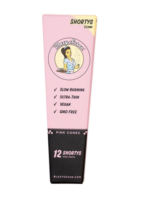 Blazy Susan Pink Cones Shorty Sized 12 Cones Per Pack
