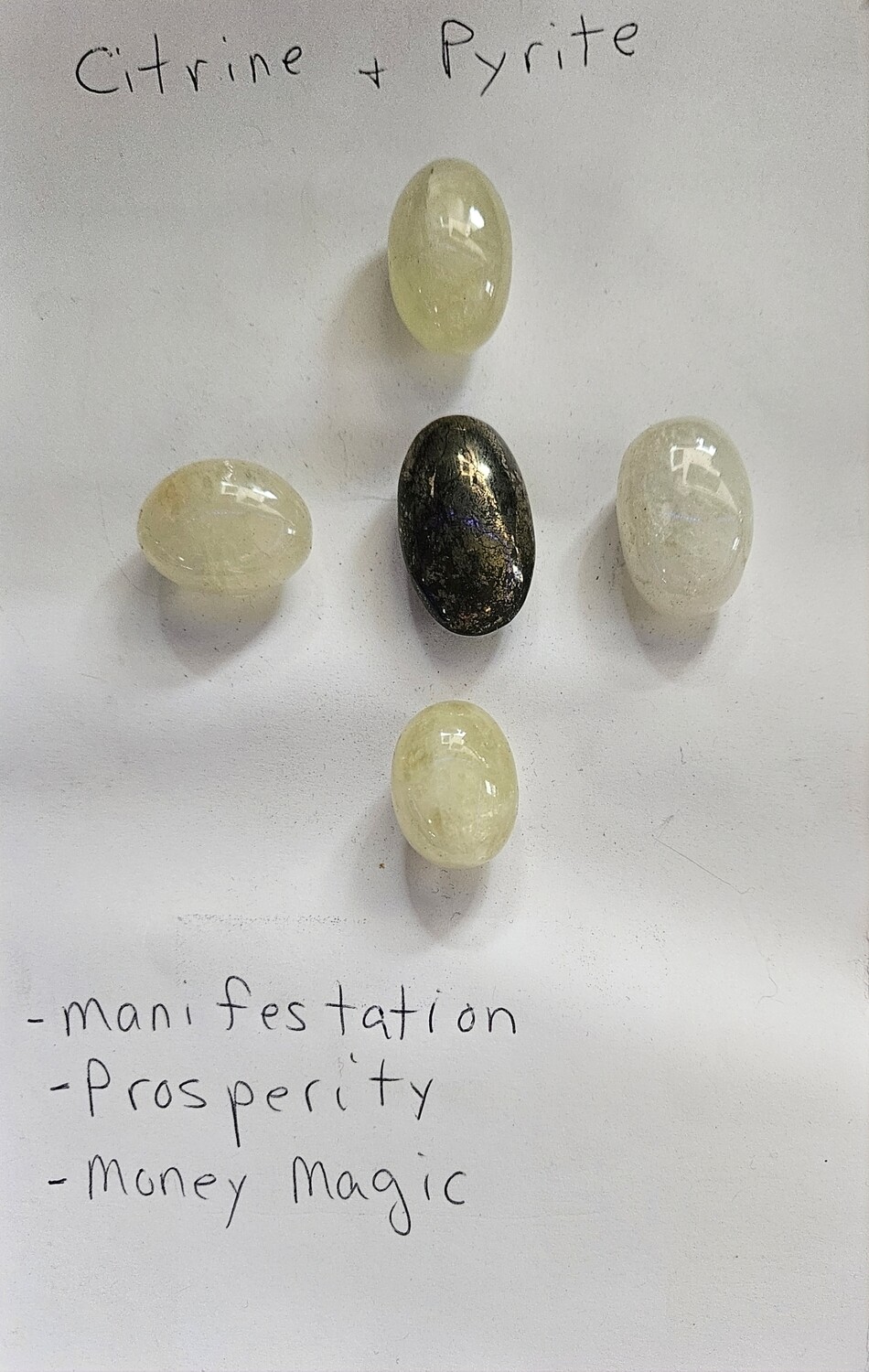 Crystal Grid- Citrine &amp; Pyrite