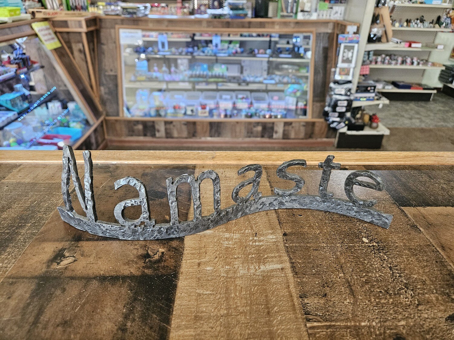 Metal Namaste Sign