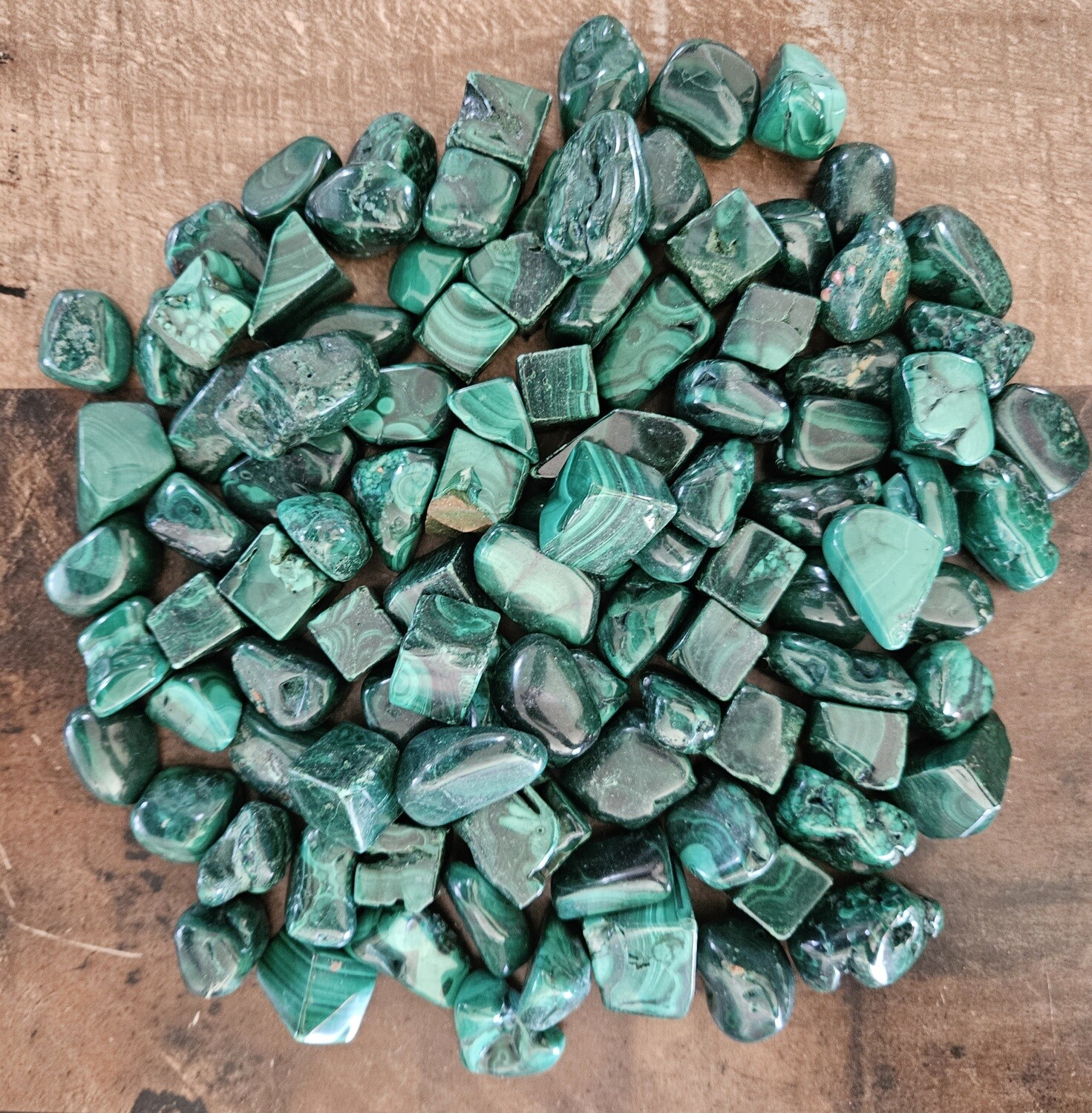 Malachite Semi Tumbled Gemstones