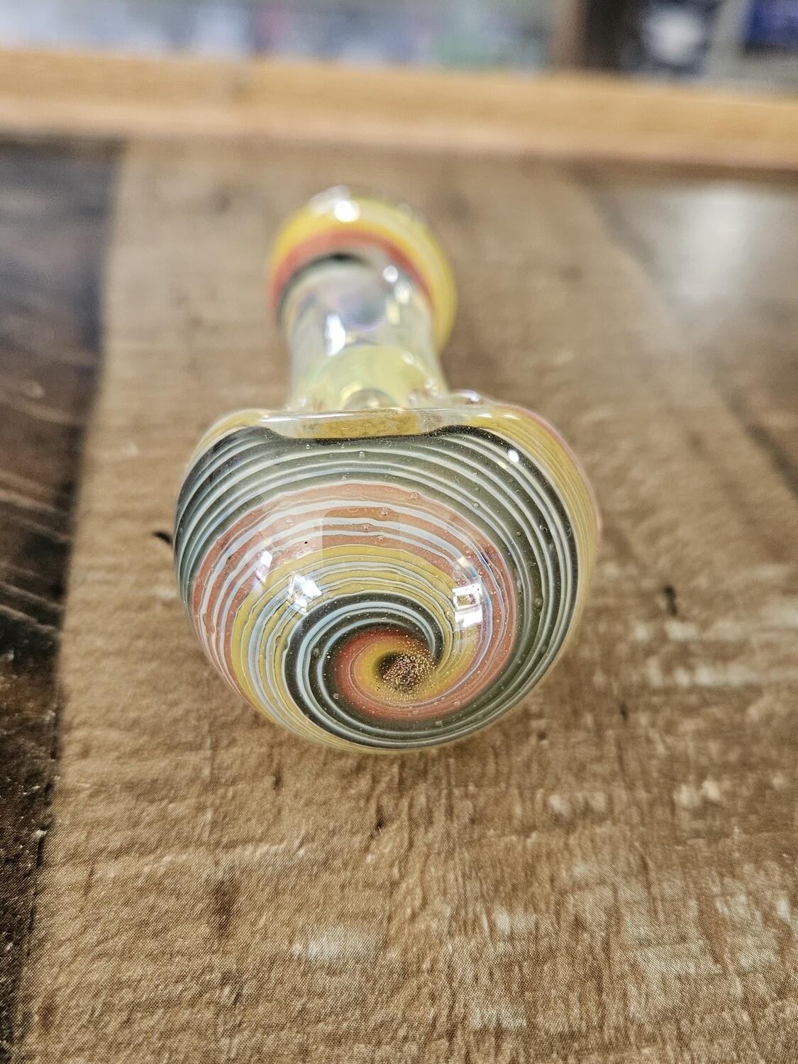 Black, Yellow, and Red Spiral Spoon