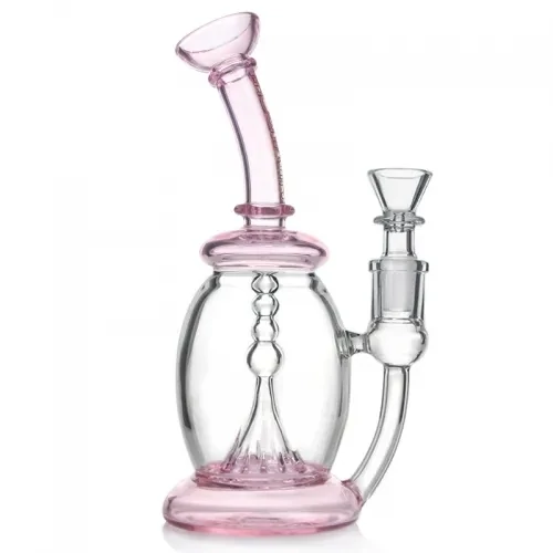 Phoenix Star Fab Egg Bubbler with Showerhead Perc 8 Inches (Pink)