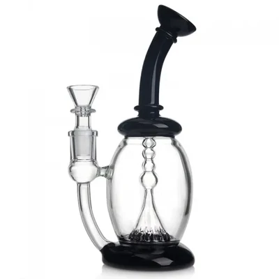 Phoenix Star Fab Egg Bubbler with Showerhead Perc 8 Inches (BLACK)