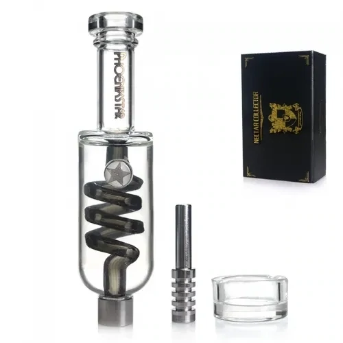 Phoenix Star Glass Nectar Collector Kit with Glycerin Coil 6 Inches (Black)