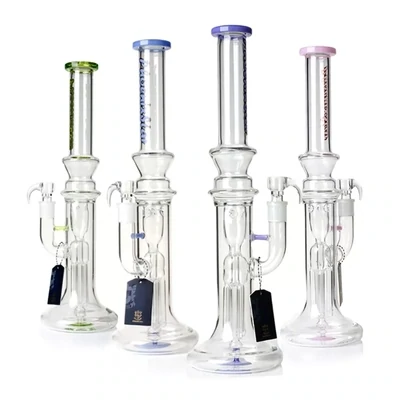 Phoenix Star 17 Inches Percolator Bong Funnel-shaped & 4 Arms Perc (GN)