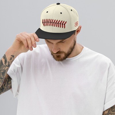 Baseball Stitch Snapback Hat