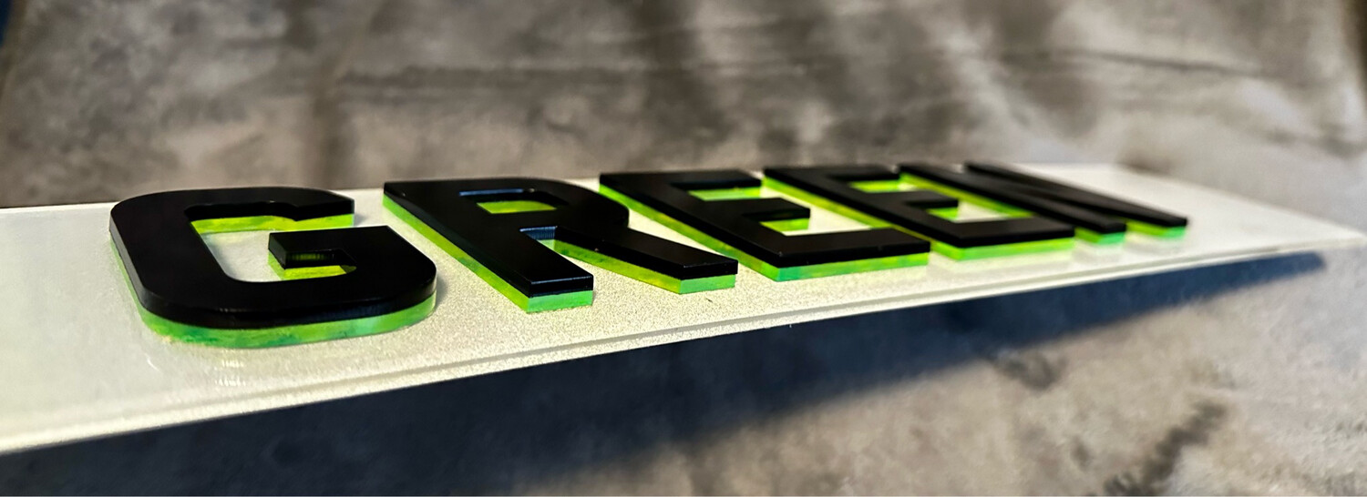 4D ACRYLIC NEON COLOUR SHOW PLATES