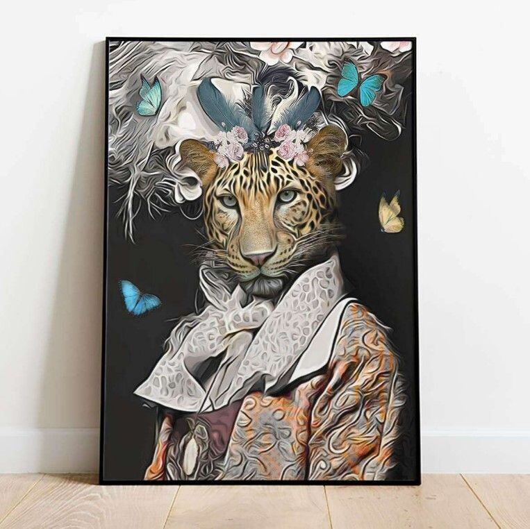 Military Animal Poster - Lady Leopard