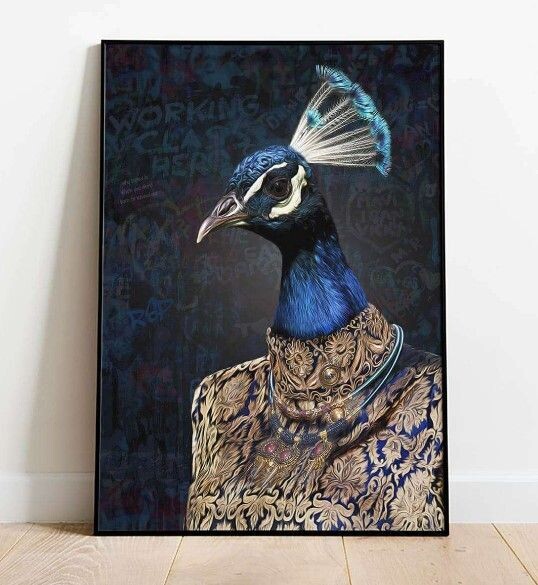 Military Animal Poster - Lady Peocock