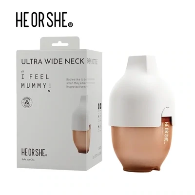 HE OR SHE Premium 160ml Baby Milk Bottle (White Cap)