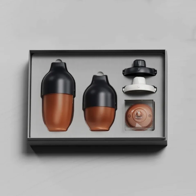 HE OR SHE Premium Baby Bottle Gift Set (Black Cap)