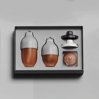 HE OR SHE Premium Baby Bottle Gift Set (Grey Cap)
