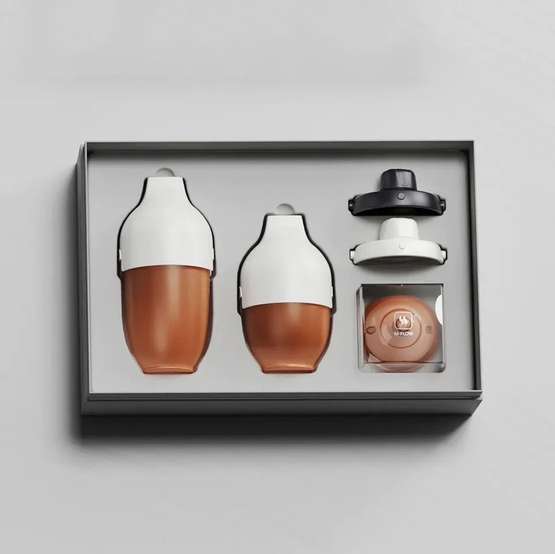 HE OR SHE Premium Baby Bottle Gift Set (White Cap)