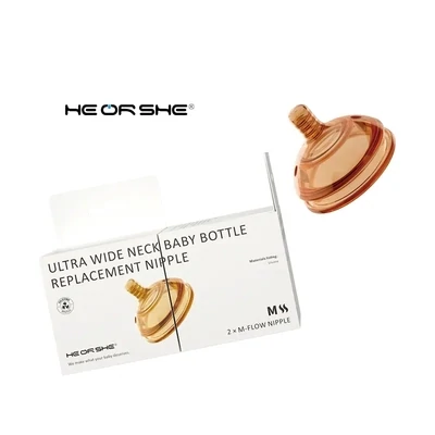 HE OR SHE Premium baby feeding milk bottle Nipple (M Flow)