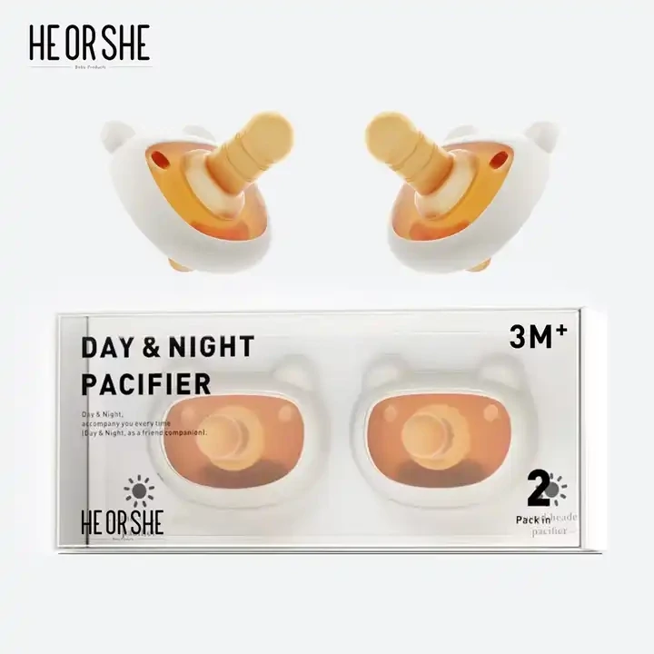 HE OR SHE Premium Dummy/Pacifier Set of Two (Day Time/Day Time)