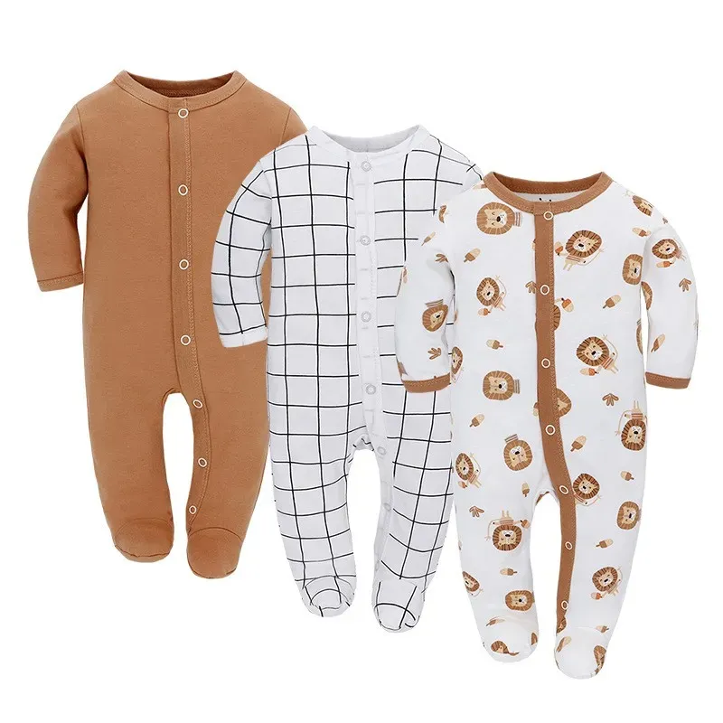 Baby Long Sleeve Jumpsuit Romper 3-Piece Set