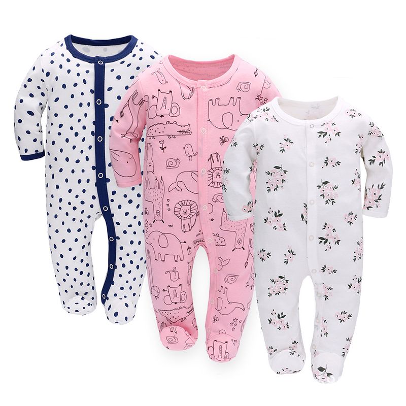 Baby Long Sleeve Jumpsuit Romper 3-Piece Set