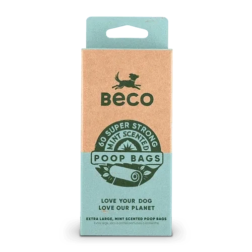 Beco Large Dog Poop Bags - Mint Scented