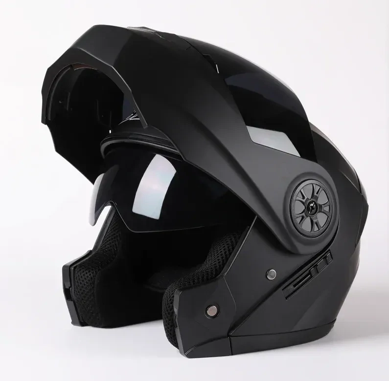 Casco Abatible Profesional para Motocicleta: Diseño Modular, Doble Lente, Material ABS, Certificación DOT