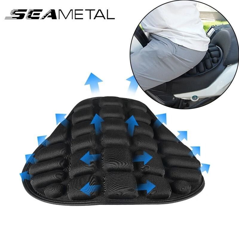 Cojín para Asiento de Motocicleta SEAMETAL: Espuma Negra, Suavidad, y Comodidad Transpirable
