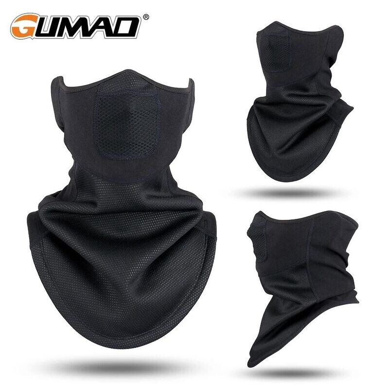 Bufanda Térmica de Forro Polar para Moto: Mascarilla y Cubrebocas para Senderismo, Estilo Medio Tubo.