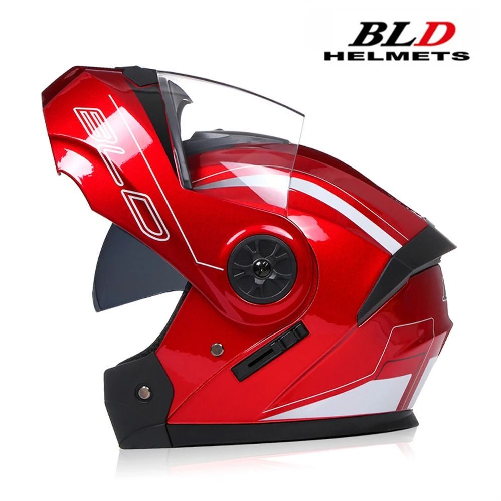 Casco de motocicleta abatible para hombre y mujer, accesorio Modular de doble lente, con visera Interior, aprobado por DOT