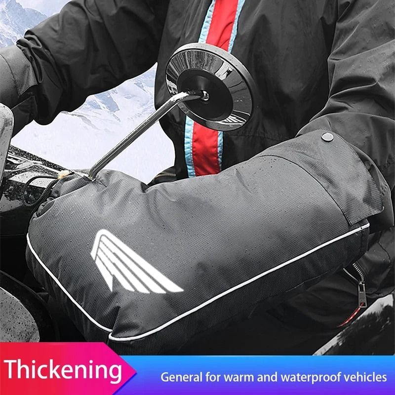 1 par de manguitos para manillar de motocicleta, guantes de ciclismo de invierno impermeables para Honda Cb125r Cb190r Cb250r Cb650r Cb500x Cb500f Cb1000r Cb