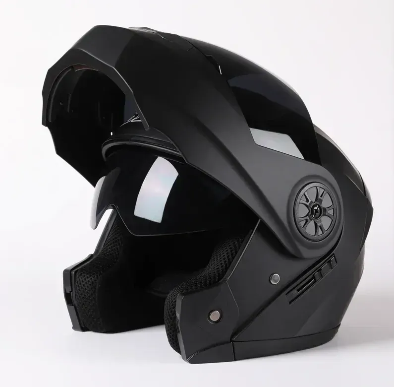 Casco Abatible Profesional para Motocicleta: Diseño Modular, Doble Lente, Material ABS, Certificación DOT