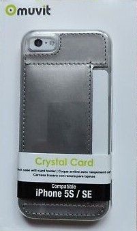 MUVIT Crystal Card Back Case with Card Holder iPhone 5s/se
