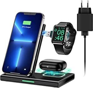 Wireless Charger, 3 in 1 induktive Ladestation