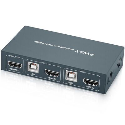 PWAY HDMI KVM Schalter 4K 3D USB Umschalter