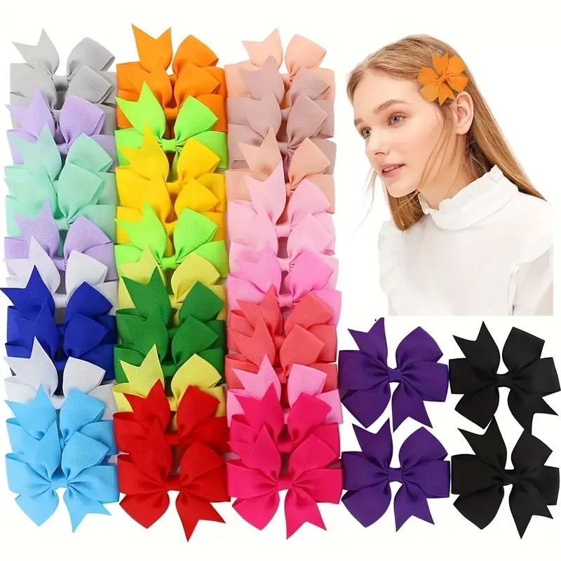​40pcs Elegant Bow Hair Clips Set for Girls