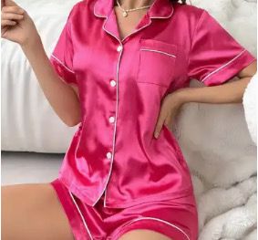 Solid Satin PJ Set