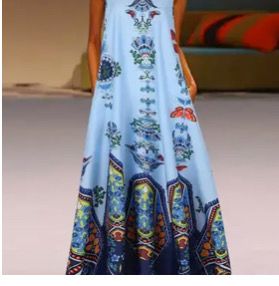 Floral Print B Neck