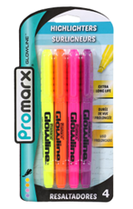 Promarx Highlighters, 4-ct. Packs Yellow Only