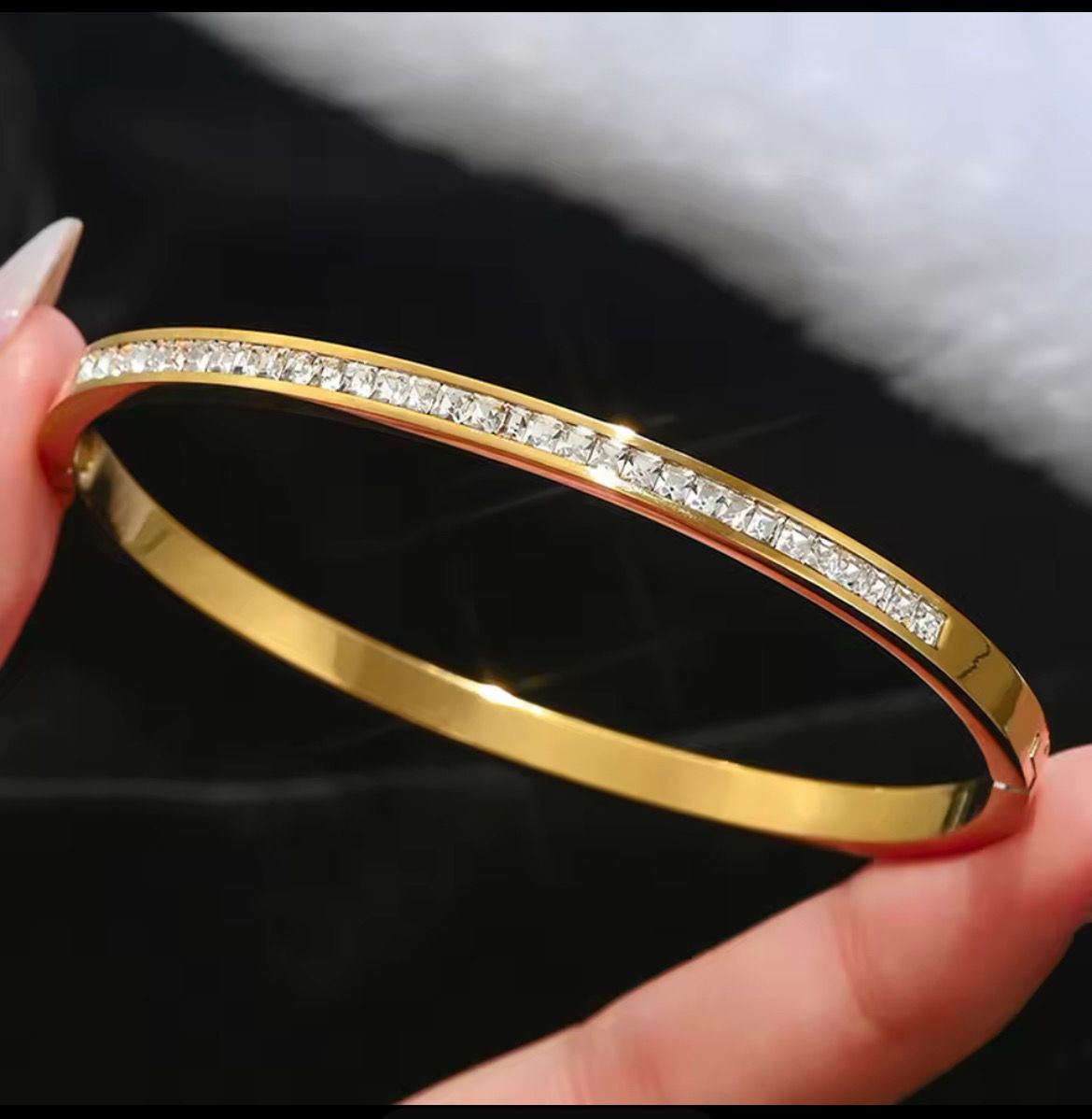18K stainless steel gold bracelet,