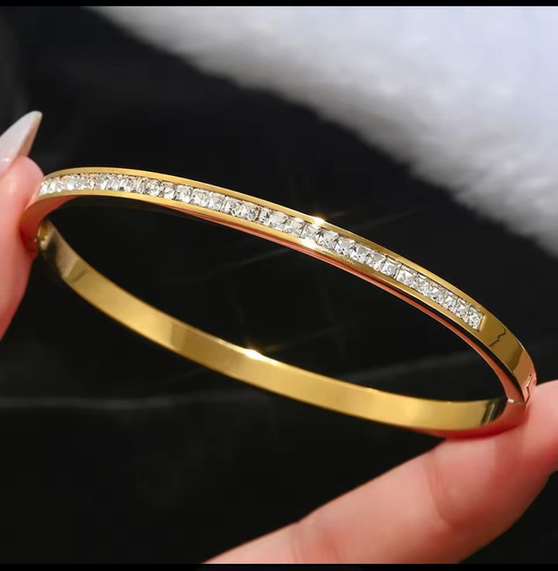 18K stainless steel gold bracelet,