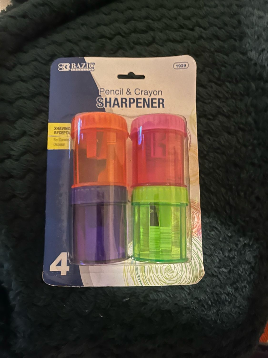 BAZIC Pencil Sharpener Manual,4 Pack