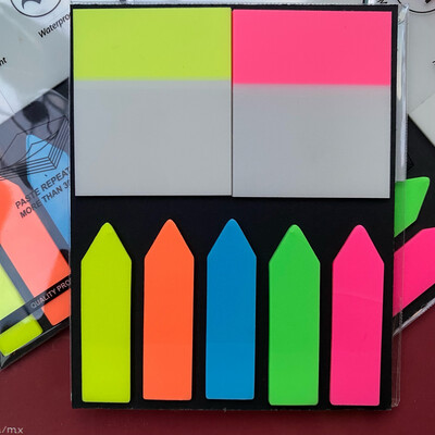 Notas adhesivas - flechas y cubos
