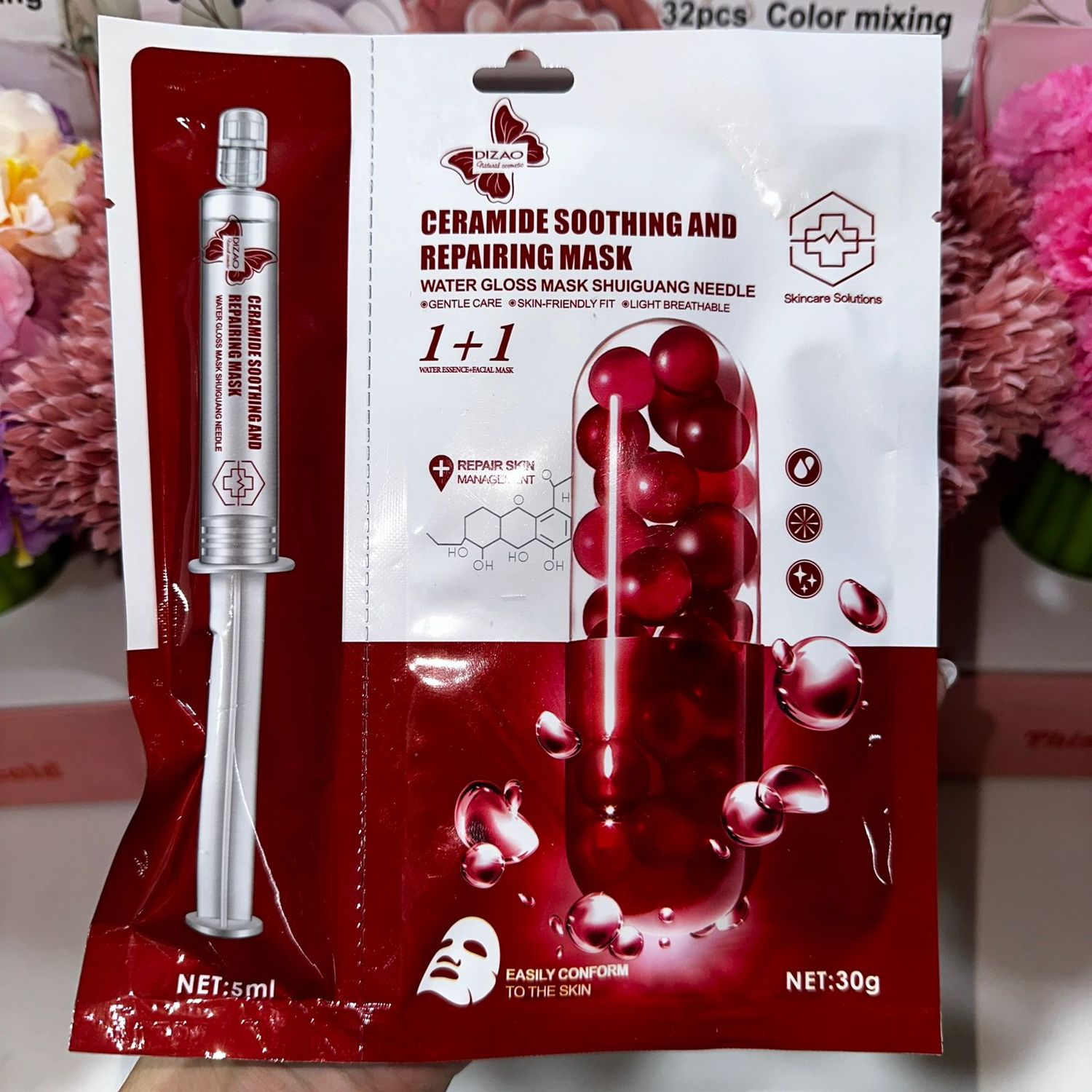Mascarilla calmante y reparadora de ceramida mascarilla