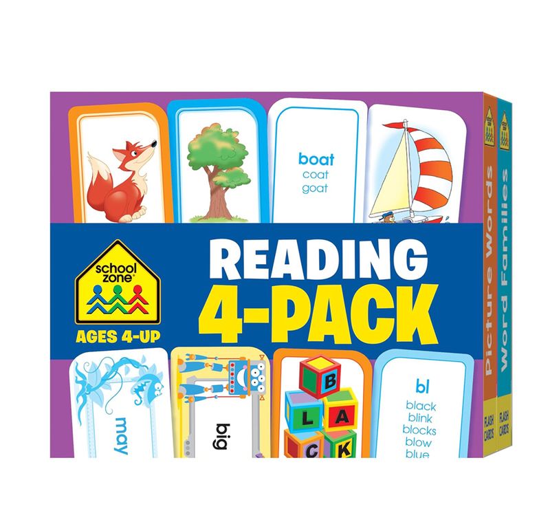 Reading 4-Pack Flash Cards | School Zone | Outlet