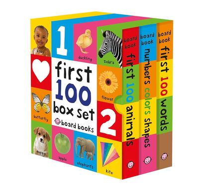 First 100 Board Book Box Set - 3 books