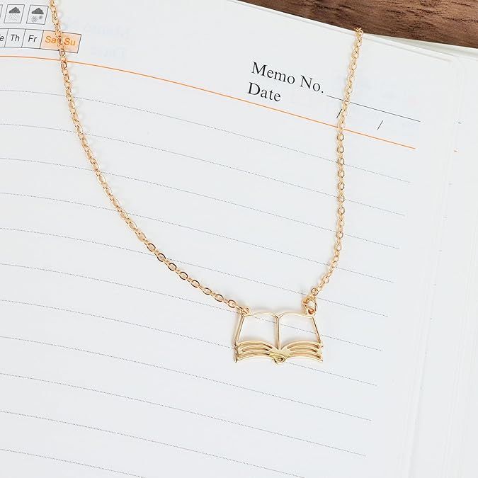 Collar Libro Abierto - Metal | Accesorio