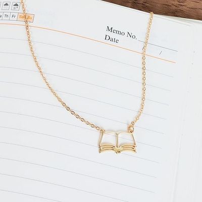 Collar Libro Abierto - Metal | Accesorio